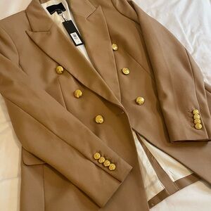 Banana Republic Tan Blazer with Gold Accents